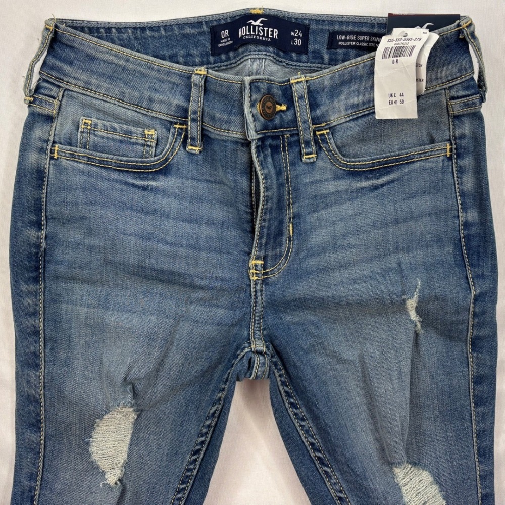 Hollister Low Rise Super Skinny Jeans Size 24/30 NWT - Picture 1 of 8